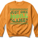 Pickleball Gildan Crewneck Sweatshirt, Just One More Game, Court Warm Up Retro Graphic Fleece Pullover thumbnail 9