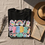 Peds Nurse T-Shirt: Retro Pediatric Practitioner Nursing Design thumbnail 9