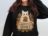 Purrfectly Spooky Ghost Cat Tee or Sweatshirt thumbnail 15