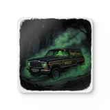 Grand Wagoneer Waggy Corkwood Coaster Set, Retro Car Art Coasters, Classic Car Lover Gift, Petralla Shop Cars Section thumbnail 4