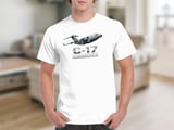C-17 Globemaster III Military Aircraft T-Shirt | Air Force Plane Veteran Gift | Aviation Lover Patriotic USAF Tee for Him | Military thumbnail 4