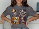 Halloween Duck Skeleton T-Shirt, Spooky Goose Tee, Autumn Fall T-Shirt, Funny Halloween Gift, Costume Shirt, Halloween Party Shirt thumbnail 7