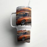 40oz Tumbler Wrap Pontiac GTO Sublimation Design, Classic Muscle Car Digital Download, Route 66 Desert Road Trip Tumbler PNG Gift thumbnail 10