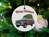 Grand Wagoneer Ornament, Waggy Christmas Tree, Classic Car Holiday Ornament, Car Lover Gift, Gift for Him, Christmas Ornament thumbnail 5