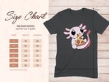 Kawaii Axolotl Pizza Lover T-Shirt thumbnail 14
