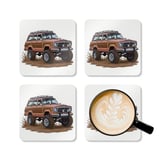 Grand Wagoneer Corkwood Coaster Set, The Waggy, Woody, Car Coasters, Fun Home Decor, Petralla Shop, Cars Section thumbnail 5