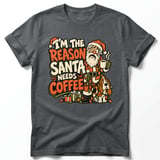 Reason Santa Needs Coffee Tee thumbnail 5