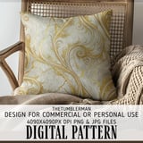 Gold Floral Tumbler Design, Digital Download, Watercolor Flower Backgrounds, Floral Junk Journal Pages, Printable Tumbler png thumbnail 5
