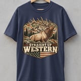 Straight Up Western Elk Tee thumbnail 4