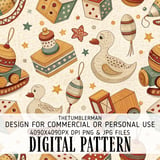 Rustic Playtime Whimsy Digital Pattern Size Bundle Png thumbnail 2