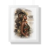 Black Woman Ancestry Wall Art Poster, She Comes From Greatness Framed Poster, African Matriarch Heritage Decor, Empowering Melanin Art thumbnail 15