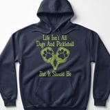 Pickleball Gildan Fleece Hoodie, Life Isn't All Dogs And Pickleball But It Should Be, Court Pullover thumbnail 6