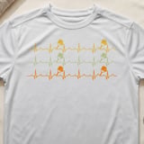 Pickleball Sport-Tek Performance Tee, Pickleball Paddle Heartbeat Pulse Lifeline Graphic, Court Apparel thumbnail 10