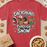 Dachshund Through The Snow Tee thumbnail 4