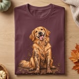 Muddy Golden Retriever Worth It Tee thumbnail 6