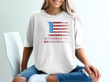 Pickleball Comfort Colors Shirt, PICKLEBALL Distressed USA Flag, Vintage Patriotic Court Graphic Tee thumbnail 2