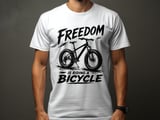 Freedom Is Riding a Bicycle | Fat Tire Bike T-Shirt thumbnail 2