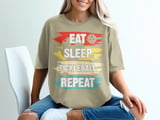 Pickleball Comfort Colors Shirt, Eat Sleep Pickleball Repeat Design, Retro Court Aesthetic Vintage Graphic Tee thumbnail 10