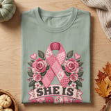 She Is Strong Pink Ribbon Tee thumbnail 4