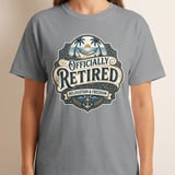 Officially Retired T-Shirt | Vintage Retirement Gift for Men & Women | Relaxation & Freedom Beach Life Tee | Grandpa Dad Tee thumbnail 6