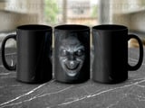 Horror Demon Mug Wrap, Scary Face Sublimation Design, Spooky Ghost Mug PNG, 11oz 15oz Evil Monster Digital File thumbnail 6