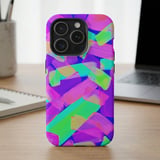Neon Abstract Brushstrokes MagSafe® Phone Case thumbnail 2