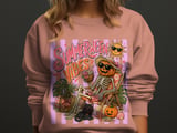 Summerween Vibes Shirt, Spooky Summer Pumpkin Skeleton Beach Cat Hoodie, Halloween Vacation Aesthetic Sweatshirt, Cute Beach Goth T-Shirt thumbnail 5