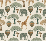 Digital Pattern, Giraffe, Elephant, Hot Air Balloon, Trees Digital Bundle, Safari Animals, Illustration, Printable Art, Graphic Design thumbnail 8