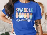 Swaddle Babies Specialist T-Shirt: NICU Neonatal Infant Nurse Tech thumbnail 2