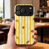 Fall Leaves Autumn Phone Case | Distressed Stripe Tote Bag | Cozy Seasonal Fall Colors | Thanksgiving Gift For Her thumbnail 15