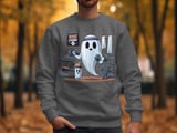 Gym Ghost T-Shirt, Halloween Workout Shirt, Boo Strong Tee, Cute Ghost Lifting Weights, Fitness Ghost Shirt, Halloween Gift, Funny Halloween thumbnail 4