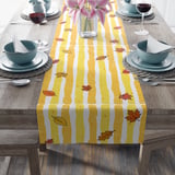 Fall Leaf Yellow Stripe Throw Pillow Case & Table Runner, Autumn Home Decor, Seasonal Accent Pillows thumbnail 19