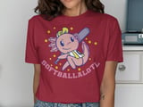 Axolotl Softballalotl Graphic T-Shirt thumbnail 12
