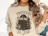 Proverbs 31-ish Book Lover Christian Woman Gift Design - Dark Academia Librarian Bible Study Other thumbnail 17