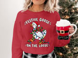Festive Goose On The Loose Sweatshirt thumbnail 1