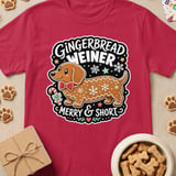 Gingerbread Weiner Merry & Short T-Shirt thumbnail 4