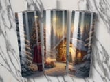 Christmas Nativity 20oz Tumbler Wrap: Winter Scene, Santa Claus, Religious Design thumbnail 2