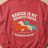 Rescue Is My Favorite Breed Dachshund Tee thumbnail 8