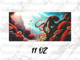 Octopus Mug Sublimation Wrap, Deep Sea Fantasy Marine Life 11oz 15oz Mug Digital Design for Ocean Lovers Gift thumbnail 13