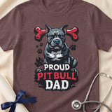 Proud Pitbull Dad Tee | Pit Bull Dad Shirt | Pittie Dad Gift | Dog Dad Shirt thumbnail 13