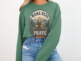 Mama Bear Prays Hard Rustic Christian Mom Art, Faith-Based Mountain Bear Family Design for Strong Motherhood Other thumbnail 12