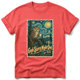 Gogh Starry Night Owl ~ Comfort Colors Premium Tee thumbnail 3