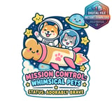 Whimsical Pets Mission Control Mug Wrap thumbnail 2