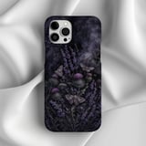 Dark Botanical Tough Phone Case, Gothic Moth & Lavender Floral Phone Cover, Moody Witchy Cottagecore Aesthetic, Gift for Nature Lover thumbnail 5