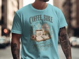 Coffee Bible Quiet Mornings T-Shirt, Christian Faith Tee, Devotional Gift for Her, Religious Woman Shirt, Cottagecore Cozy Top thumbnail 5