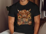 Howdy Fall Highland Cow Tee or Sweatshirt, Faux Patchwork Design thumbnail 18