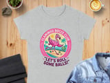 Flamingo Bocce Club T-Shirt, Let's Roll Some Balls Funny Bocce Player Tee, Tropical Beach Game Shirt, Summer Vacation Gift for Him Her thumbnail 1