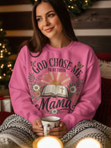 God Chose Me To Be Their Mama Vintage Boho Christian Mom Faith Bible Floral Butterfly Distressed Graphic Other thumbnail 15