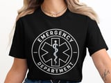 Emergency Department Logo T-Shirt: Star of Life, Medical EMT, RN Healthcare thumbnail 10