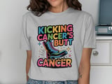 Cancer fighting t-shirt, Kicking Cancer s Butt Boot, Cancer Awareness, Survivor Support, Inspirational Shirt, Fight Cancer Tee, Strong Woman thumbnail 6